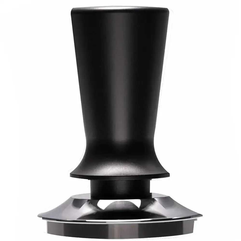 Black calibrated espresso coffee tamper kitchen spring handle tool