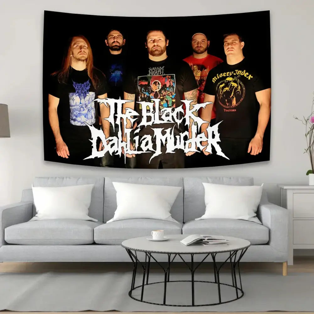 Black dahlia murder metal band tapestry studio wall decor