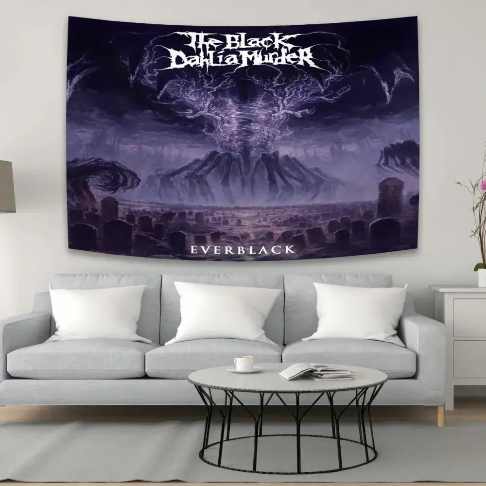 Black dahlia murder metal band tapestry studio wall decor