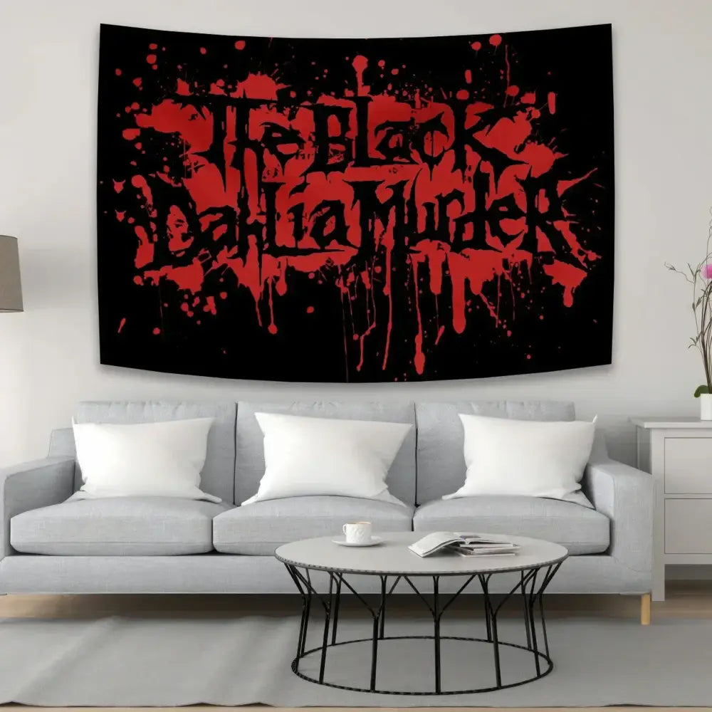 Black dahlia murder metal band tapestry studio wall decor