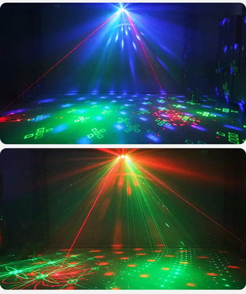 Black disco laser light projector led magic ball living room strobe