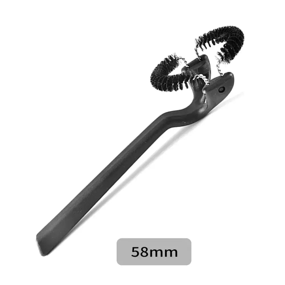 Black dual bristle espresso machine cleaning brush kitchen barista tool