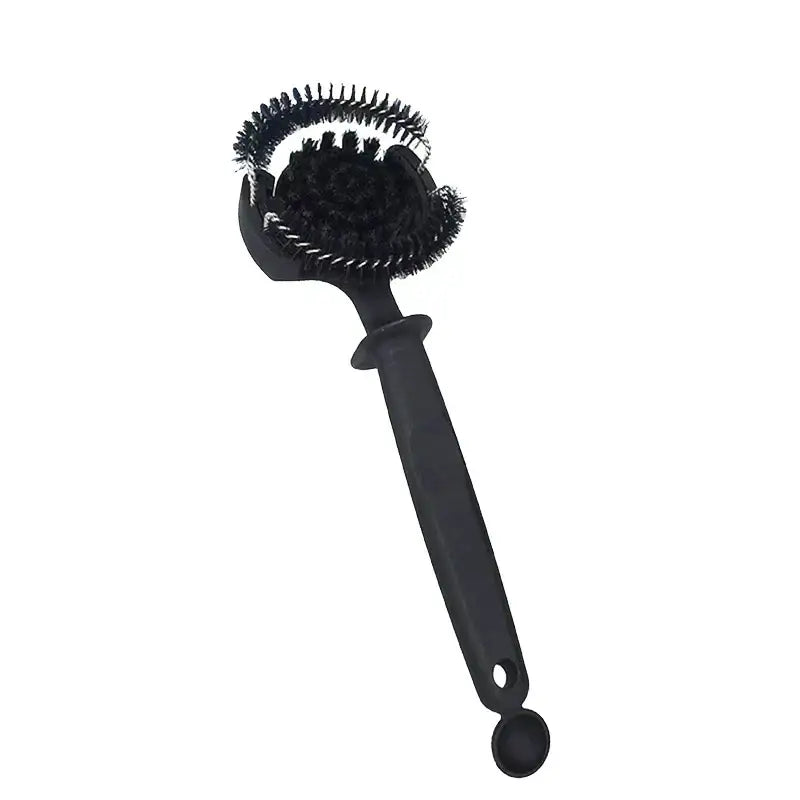 Black espresso machine brewing head cleaner set with spoon kitchen brush