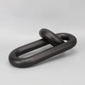 Black geometric resin ornament chain link sculpture living room decor