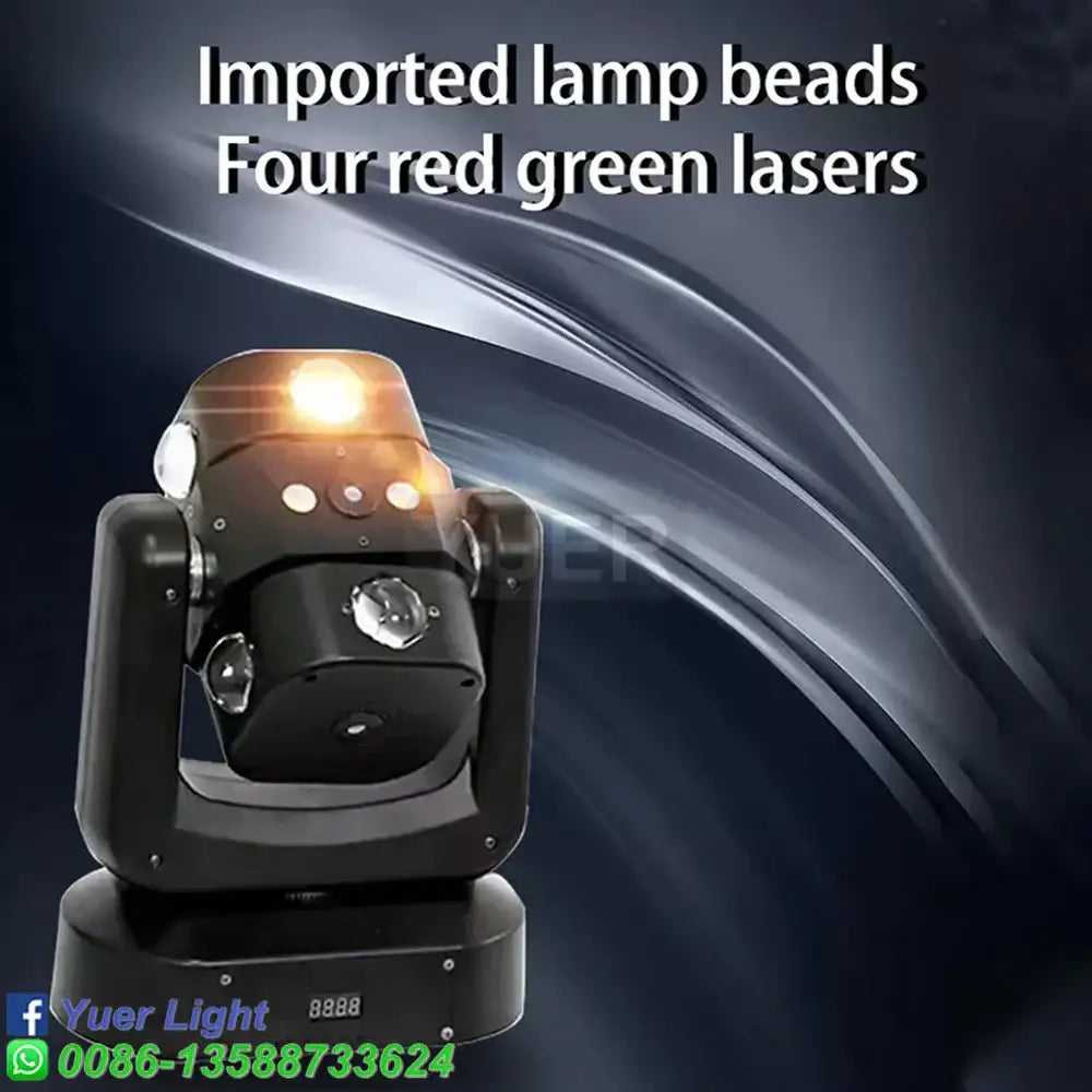 Black led disco ball lights with 4 lasers for living room stage