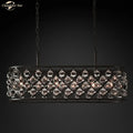 Black metal glass drop chandelier pendant lights for dining room