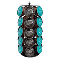 Black metal rotating dolce gusto storage rack kitchen capsule holder