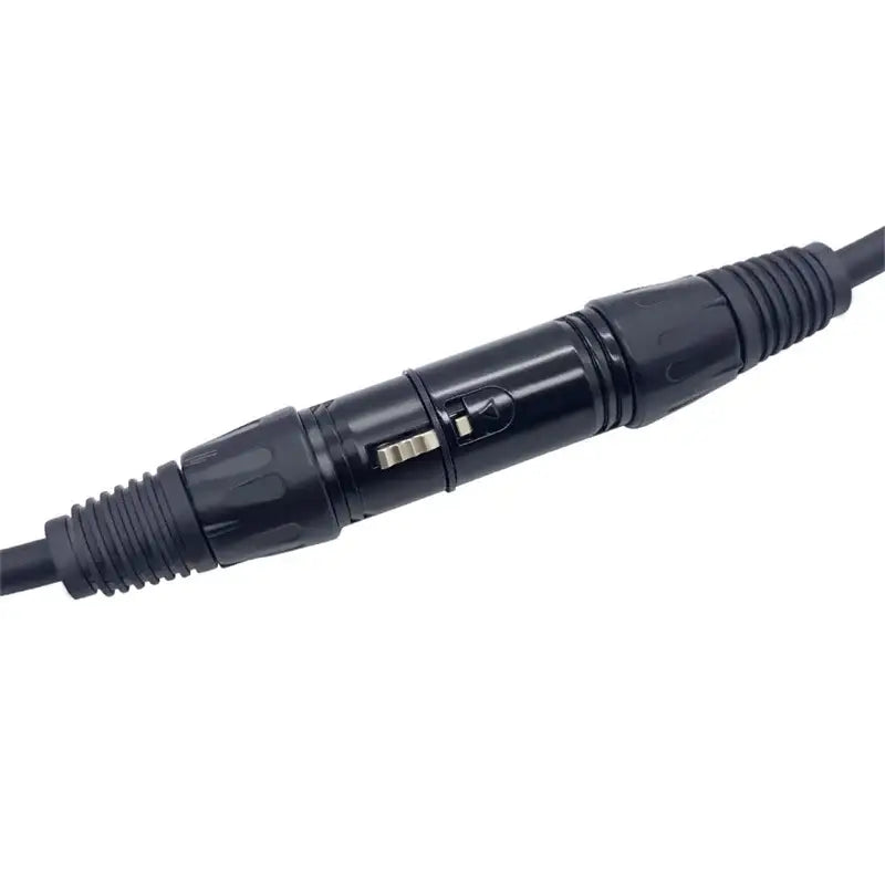 Black metallic dmx cable for stage lighting console