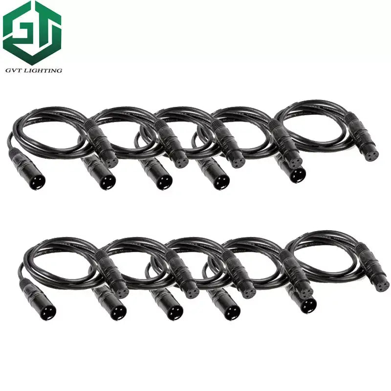 Black metallic dmx cable for stage lighting console