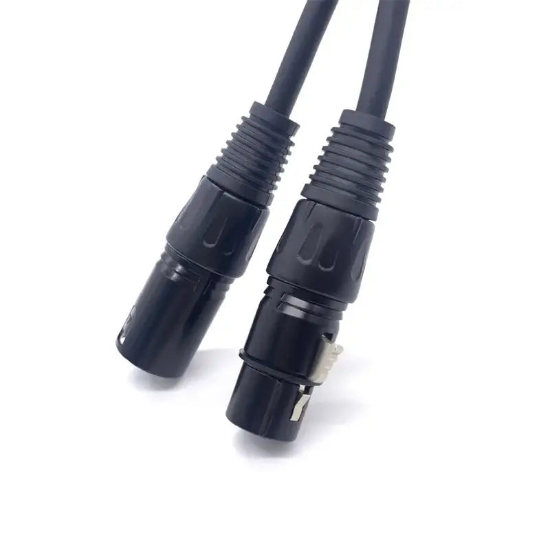 Black metallic dmx cable for stage lighting console