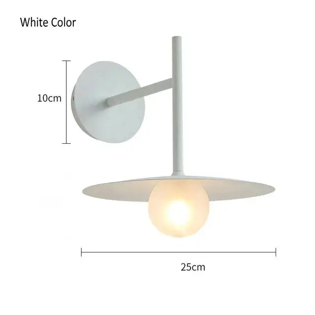 Black minimalist glass ball wall lamp – bedroom sconce