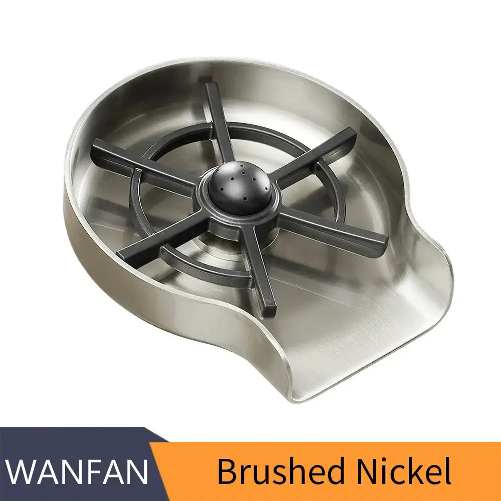Black plastic automatic glass rinser and cup washer for kitchen sink