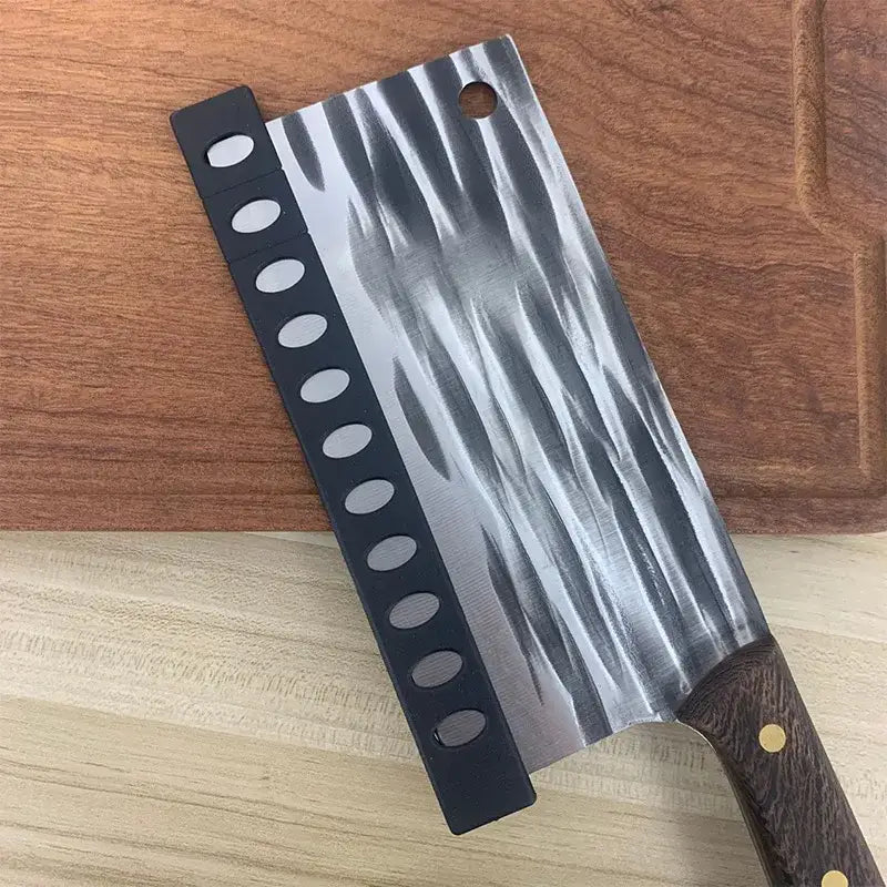 Black plastic knife blade protectors set kitchen cleaver sleeves