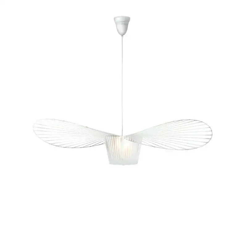 Black rattan hat led chandelier dining room metal ceiling fan