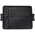 Black rectangular non stick korean grill pan kitchen bbq tray