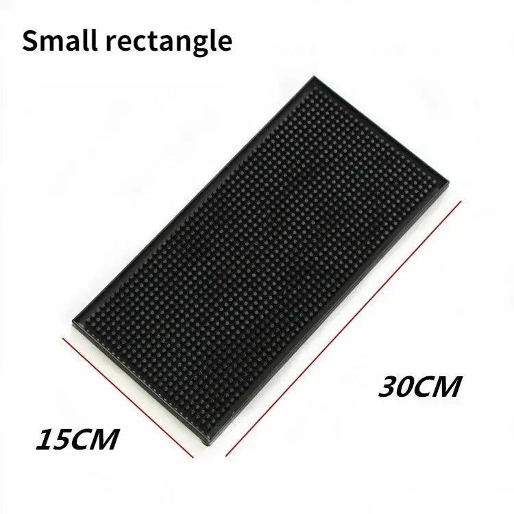 Black rubber raised dot coffee bar cup mats kitchen drain mat