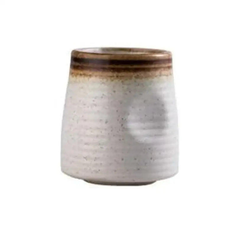 Black speckled ceramic wine sake set with heater for dining room