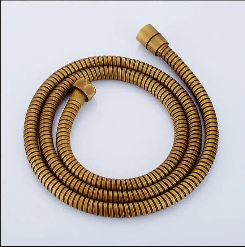 Black stainless steel flexible shower hose bathroom brass fittings