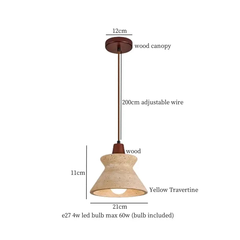 Black travertine led pendant light dining room lava stone globe