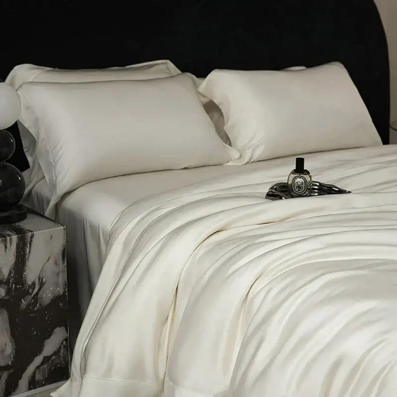 Black velvet lyocell eucalyptus fiber bedding set bedroom luxury soft