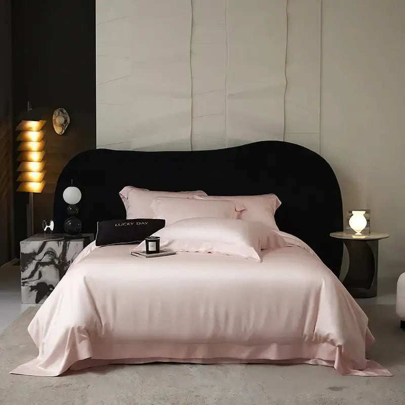 Black velvet lyocell eucalyptus fiber bedding set bedroom luxury soft