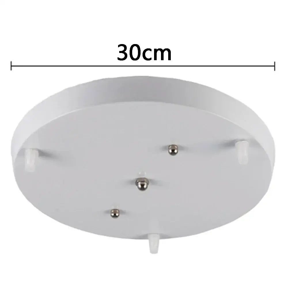 Black & white 3 head pendant light base canopy plate dining room