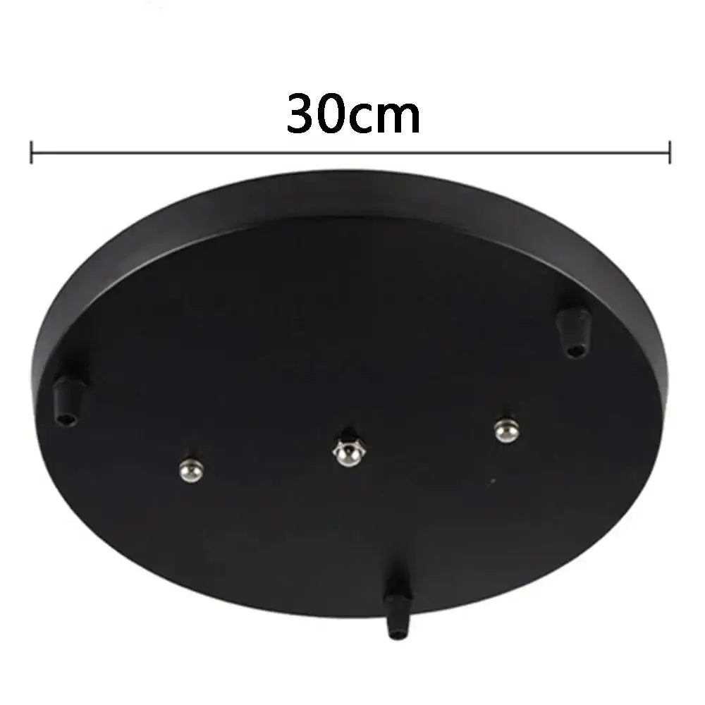 Black & white 3 head pendant light base canopy plate dining room
