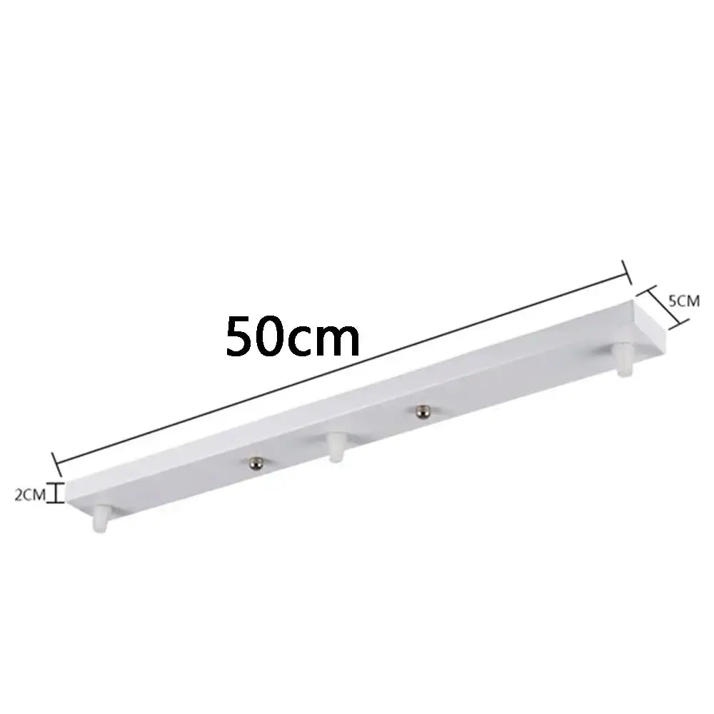 Black & white 3 head pendant light base canopy plate dining room