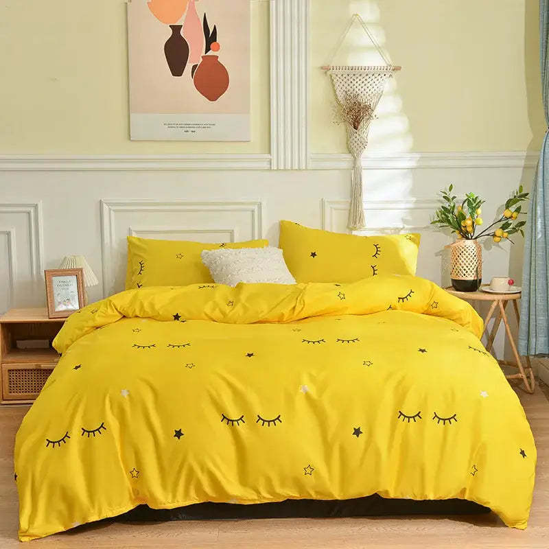 Black & white branch flower duvet cover set bedroom bedding