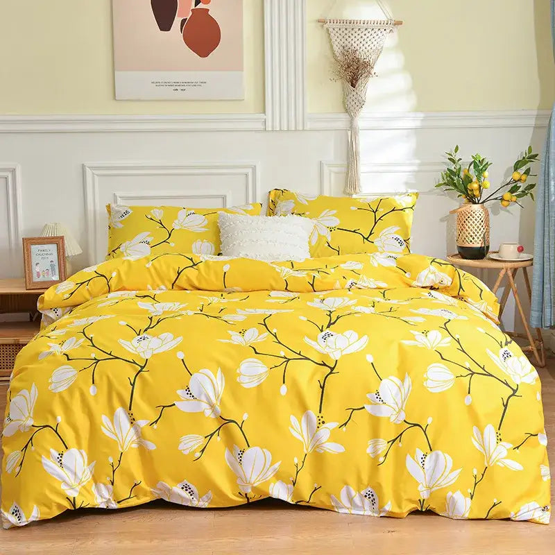 Black & white branch flower duvet cover set bedroom bedding