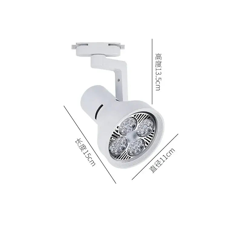 Black & white metallic cob ceiling spotlight 4 led living room light