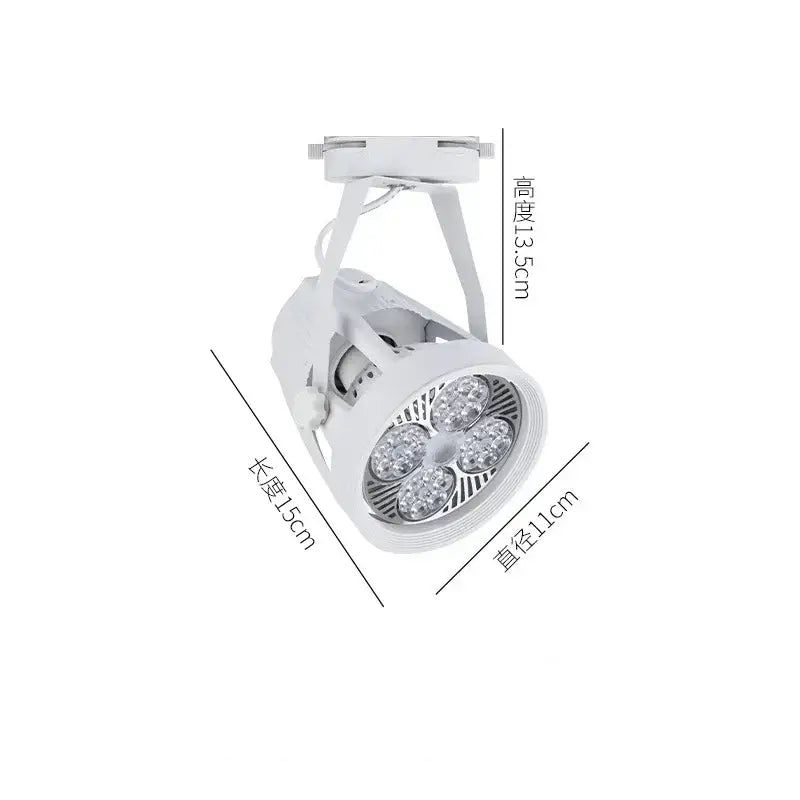 Black & white metallic cob ceiling spotlight 4 led living room light