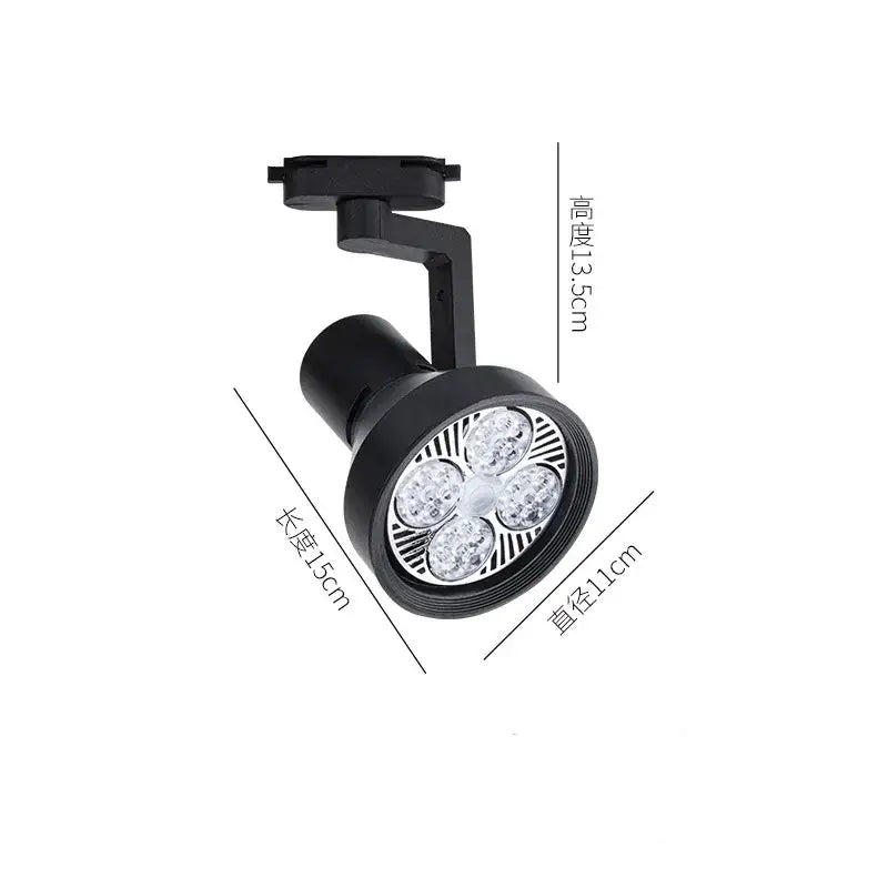 Black & white metallic cob ceiling spotlight 4 led living room light
