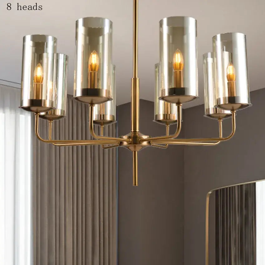 Blue and gold decorbites glass chandelier – kitchen island light