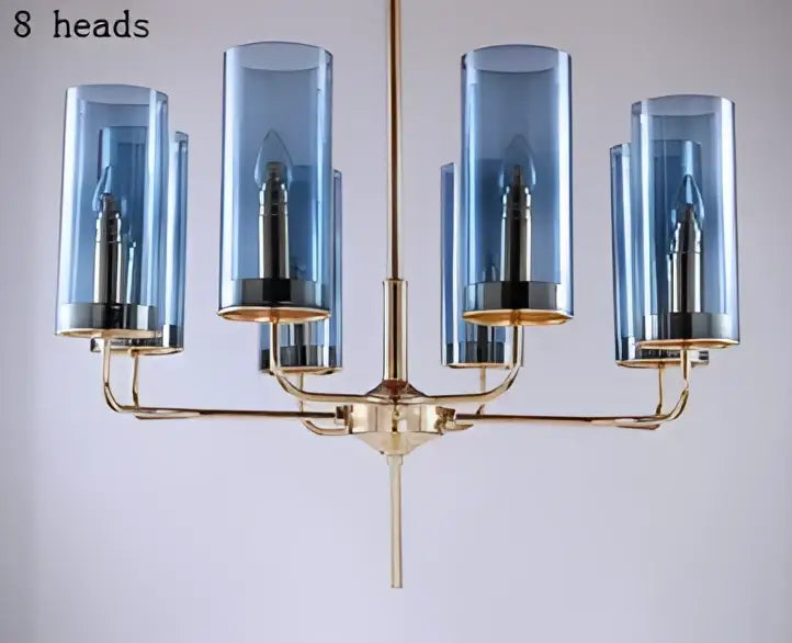 Blue and gold decorbites glass chandelier – kitchen island light