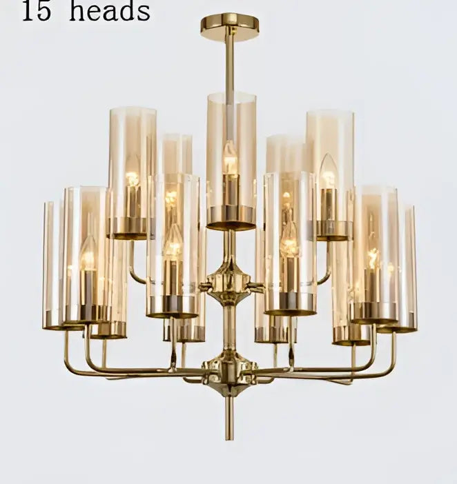 Blue and gold decorbites glass chandelier – kitchen island light