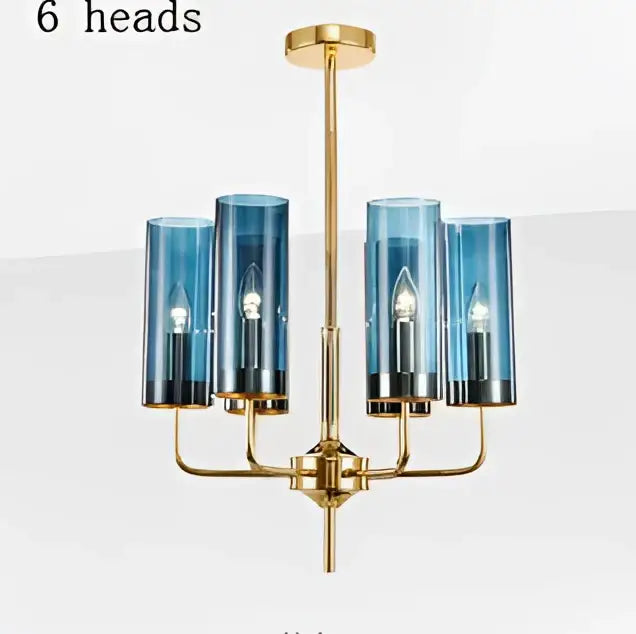 Blue and gold decorbites glass chandelier – kitchen island light