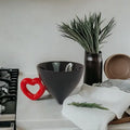 Blue and red heart shape ceramic mug set kitchen fruit juice cup