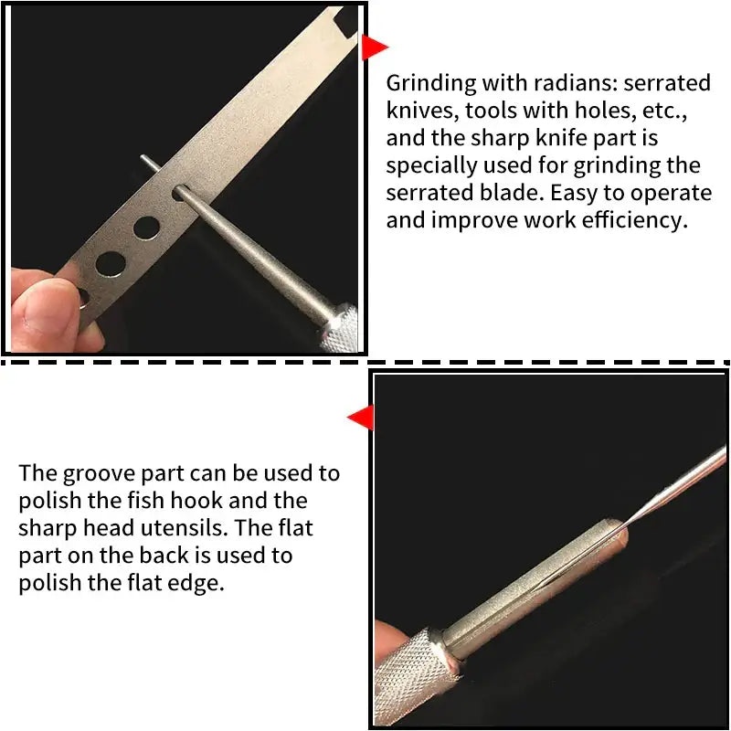 Blue and silver aluminum decorbites knife sharpener kitchen tool