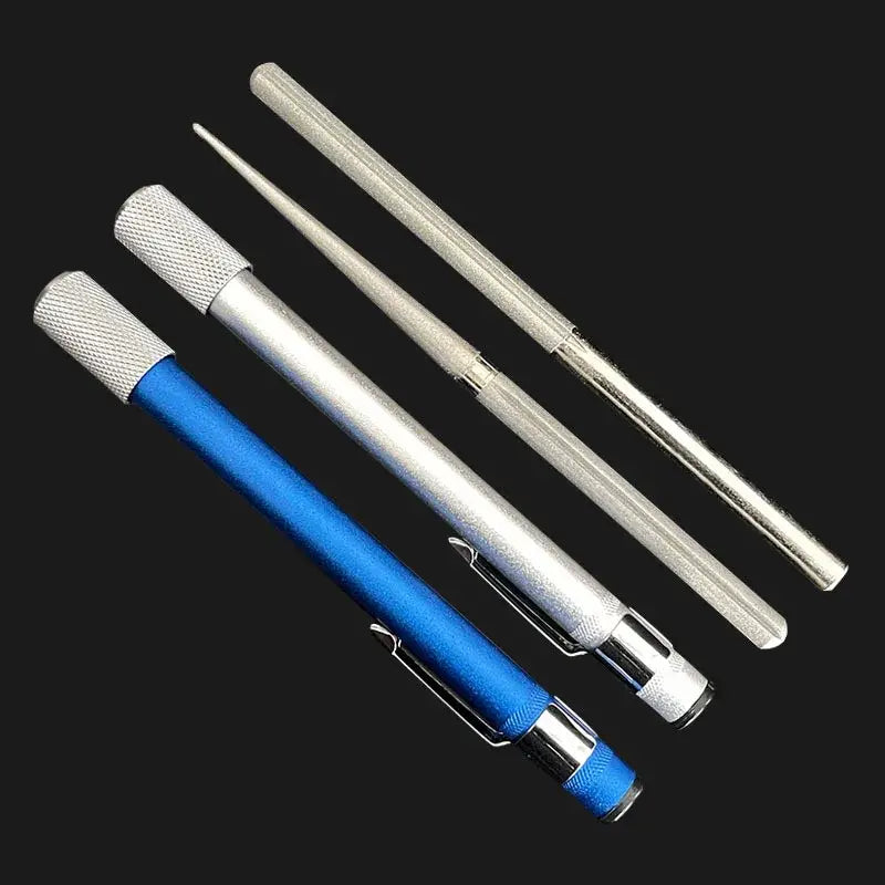 Blue and silver aluminum decorbites knife sharpener kitchen tool