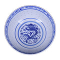 Blue and white dragon pattern porcelain ramen bowl dining room