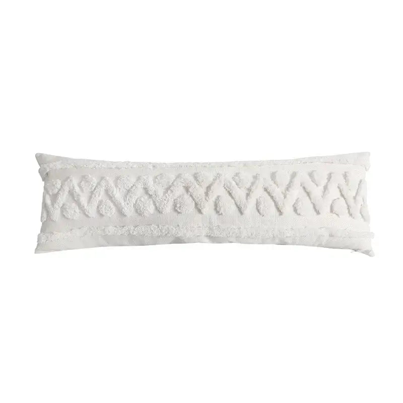 Blue and white geometric tufted pillowcase set bedroom long pillow