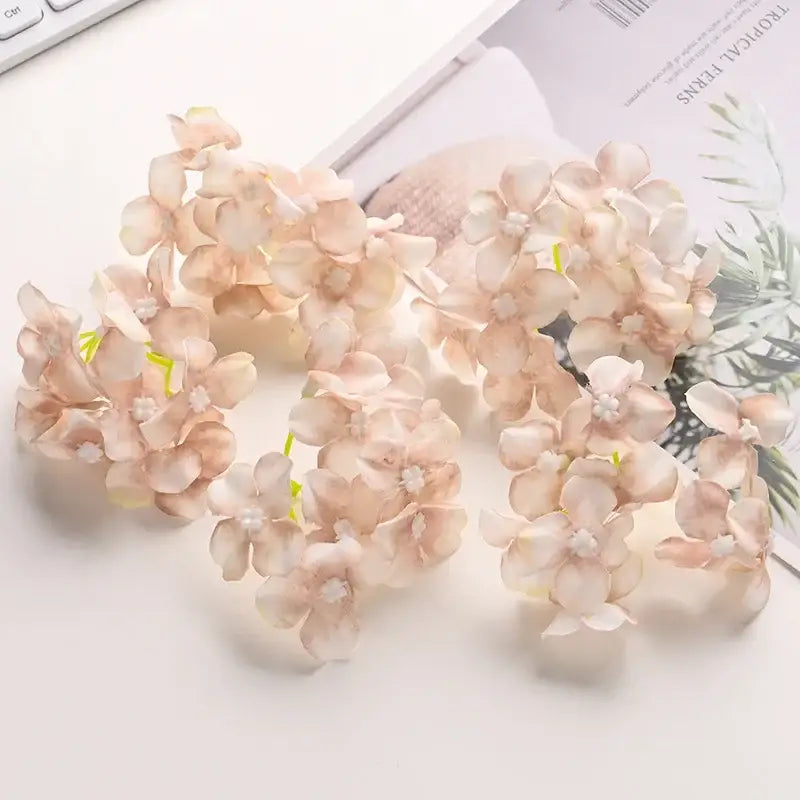Blue and white hydrangea flowers 30pcs wedding decor living room
