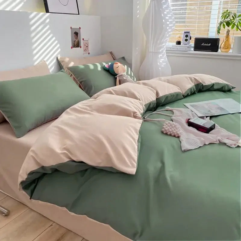 Blue and yellow soft plush bedding set bedroom comfort king size