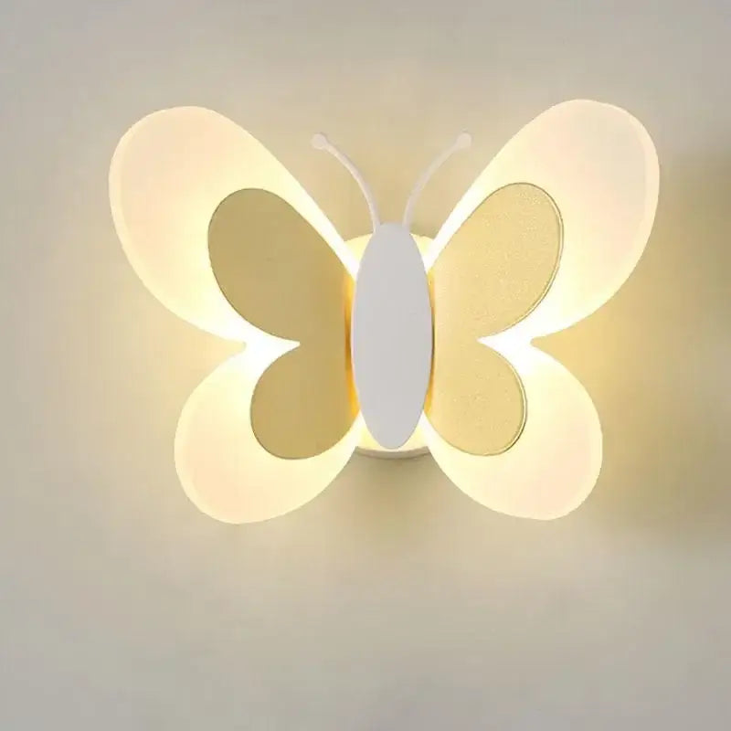 Blue butterfly girl cartoon children room lamp for bedroom