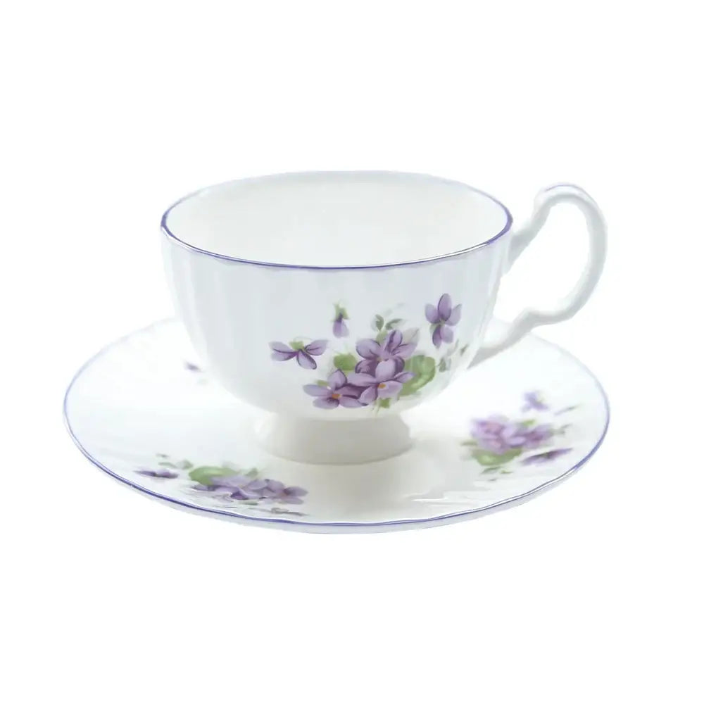 Blue dream tea set white porcelain floral dining room tableware