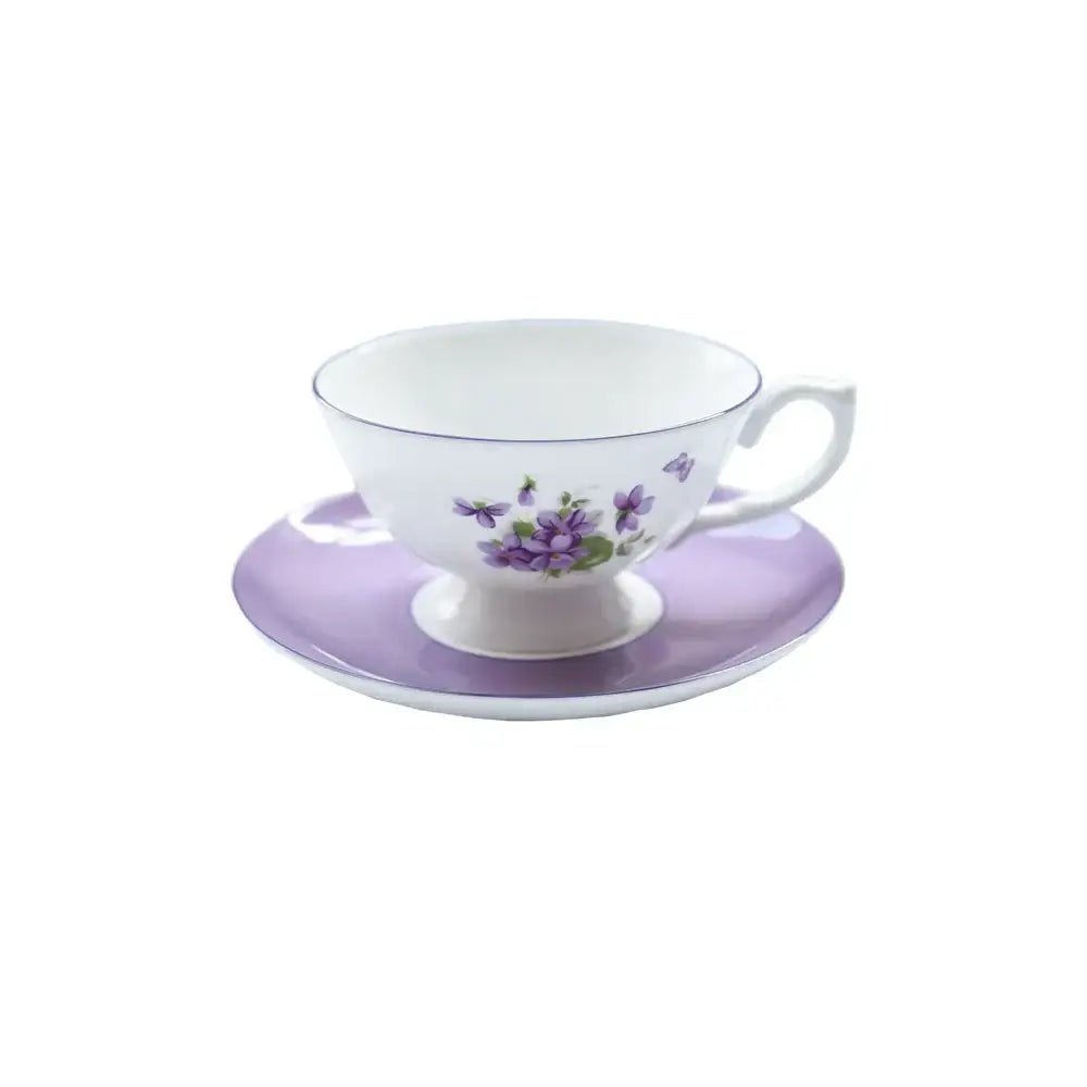 Blue dream tea set white porcelain floral dining room tableware