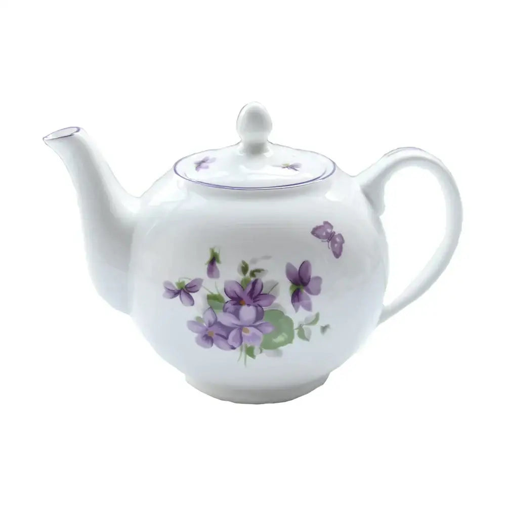 Blue dream tea set white porcelain floral dining room tableware