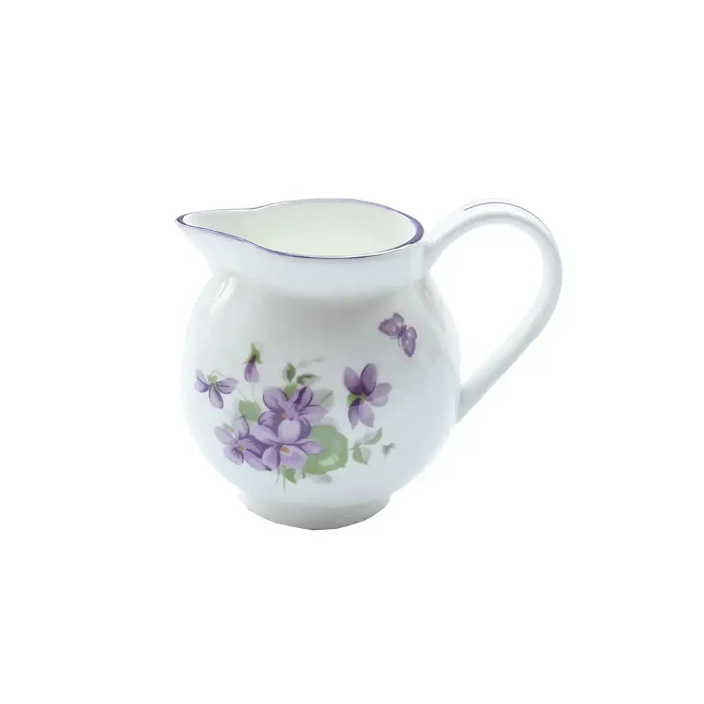 Blue dream tea set white porcelain floral dining room tableware