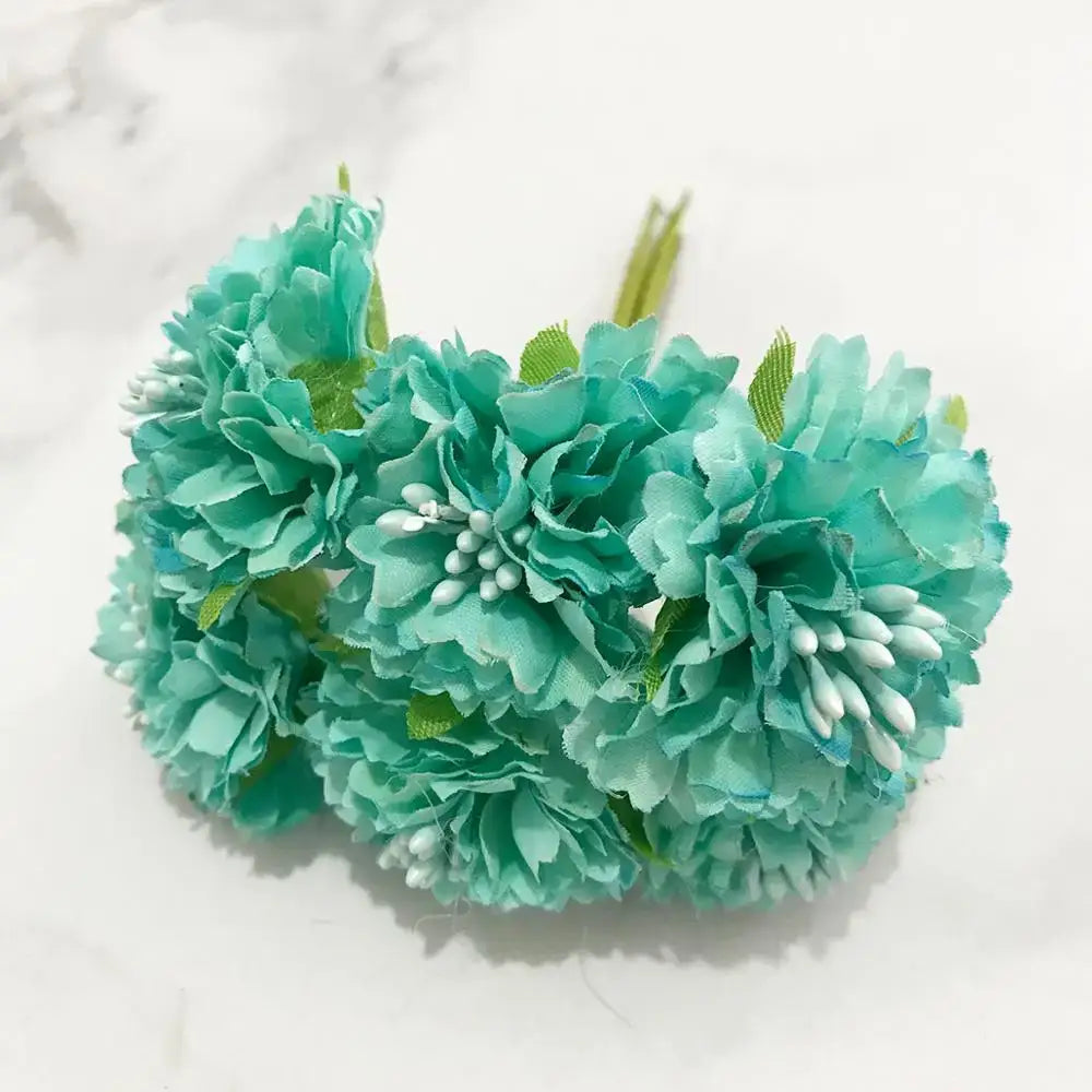 Blue flower cherry stamen berries bundle for living room decor